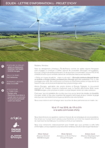 Projet éolien d'Ichy, lettre d'information n°2